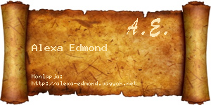 Alexa Edmond névjegykártya
